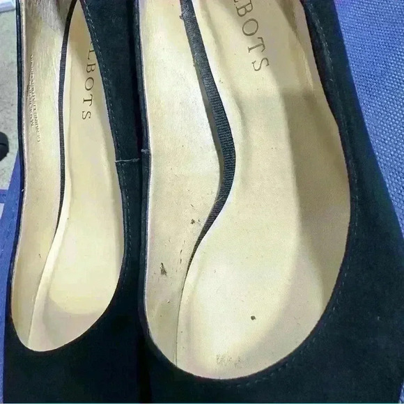 Talbots ISA Heels‎ Block TORTOISE PATTERN Black Suede size 6M - Picture 10 of 12